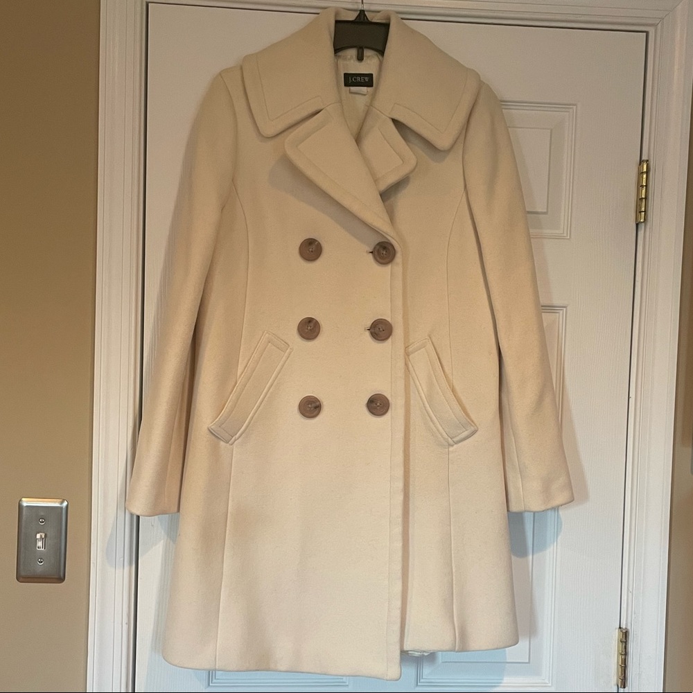 JCREW Ivory Peacoat